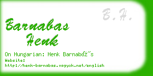 barnabas henk business card